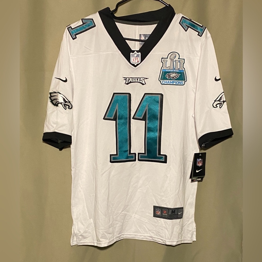 Philadelphia Eagles Carson Wentz #11 Super Bowl LII Nike on Field Fan Jersey M